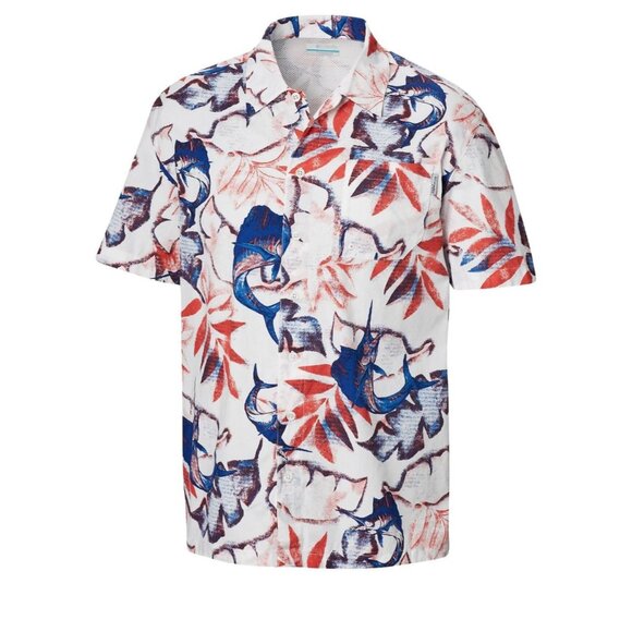 Columbia PFG Trollers Best Men’s Marlin Vented Short Sleeve Fishing Shirt Size M - Picture 1 of 12